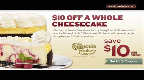 Cheesecake Factory Coupon – Get Your Discount Now!