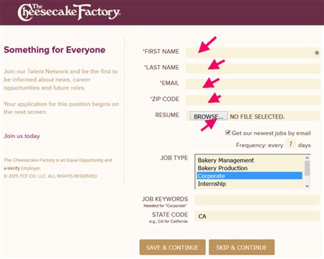 cheesecake application
