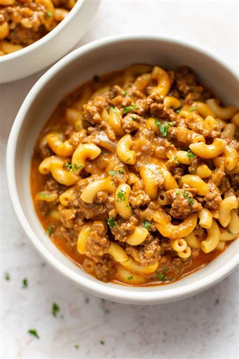 cheesy hamburger helper from scratch