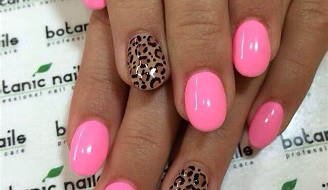 Hot pink & cheetah nails via Botanic Nails Nails round, Pink cheetah