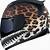 cheetah print motorcycle helmet