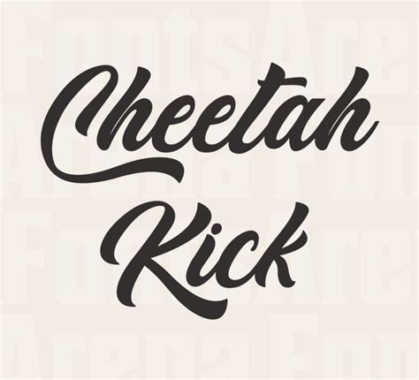 cheetah kick personal use font free download