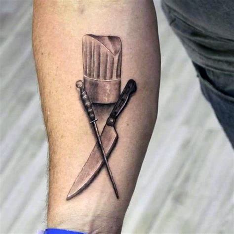 Chef Knife Tattoos Designs
