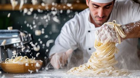 Chef demonstrating pasta making techniques
