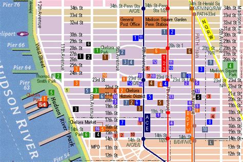 chelsea area nyc map shopping