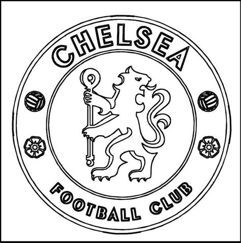 chelsea badge colouring page