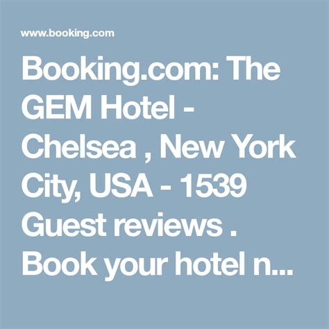 chelsea hotel bookings new york