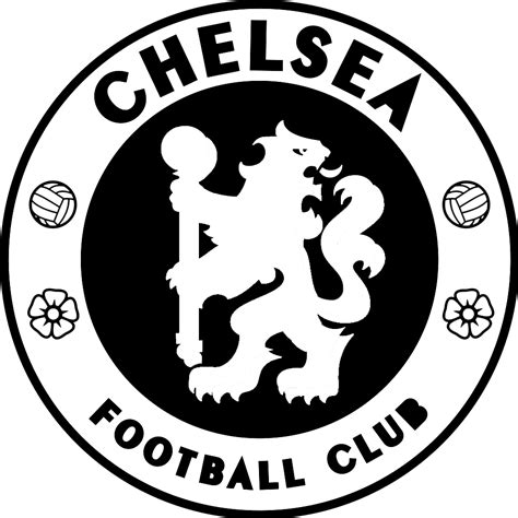 chelsea logo black and white