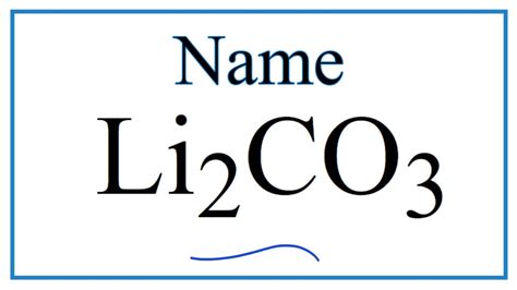 Lithium carbonate (Li2CO3) bipolar disorder drug, chemical structure