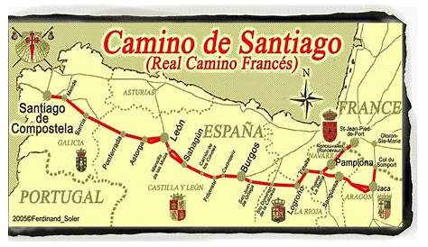 Chemin De Santiago De Compostela Gersyko Swap Routes Mapcard Of