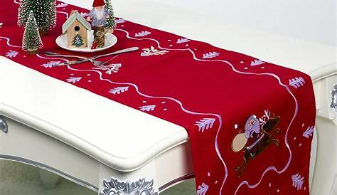 Chemin de table rouge pour Noël Runner Collection