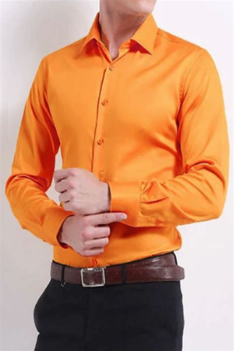 Chemise coupe regular Kebello Kebello com Couleur Orange Taille S