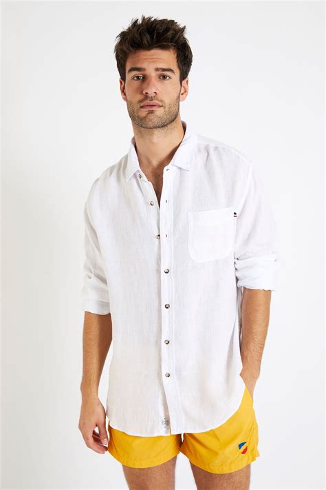 chemise en lin blanc