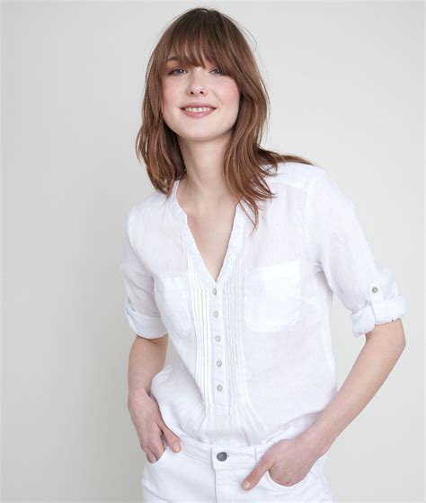 chemise en lin blanc femme