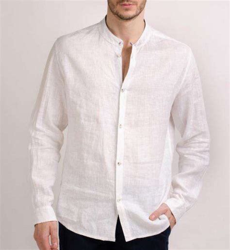 chemise lin homme blanc