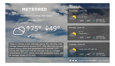 Cheney Wa Weather Forecast / Community Classes & Special