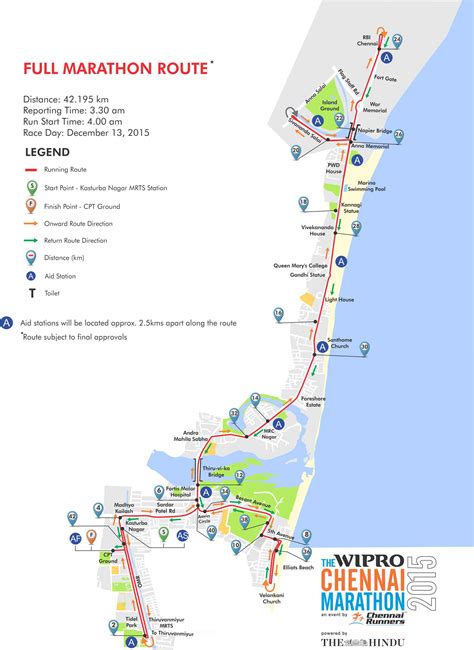 chennai marathon 2023 route map