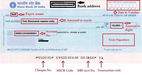 Cheque Book Writing Self