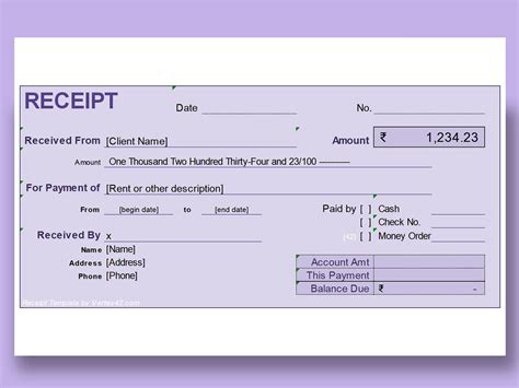 cheque receipt voucher format in excel