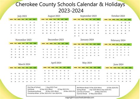 Cherokee County Schools Ga Calendar