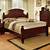 cherry wood king bed frame