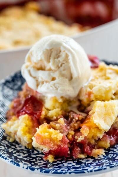 cherry and peach dump cake
