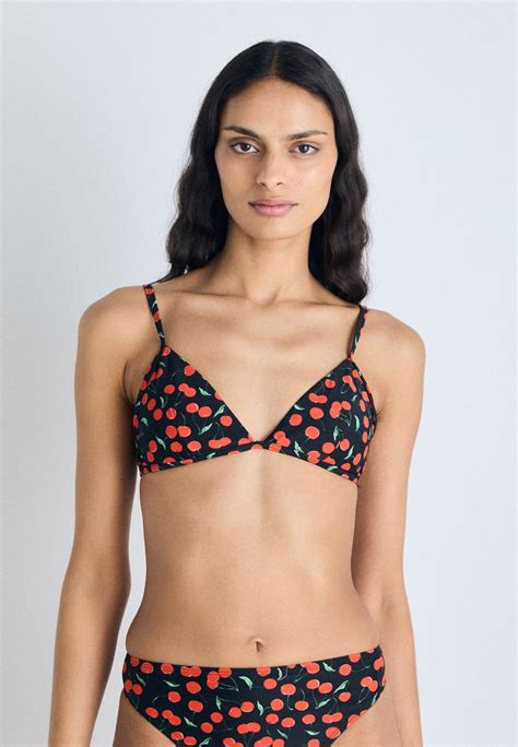 Cherry Bikini Top Black