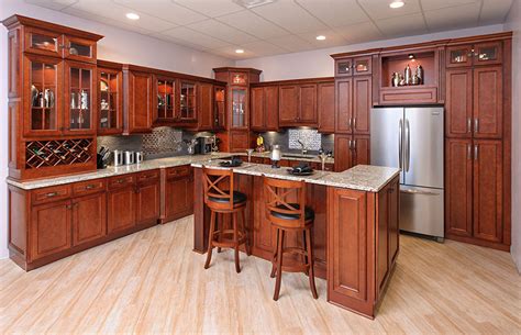 Crown Bigcreek Knotty Cherry Natural Lake house kitchen