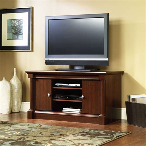 cherry finish tv stand