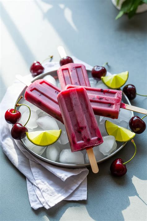 cherry lime ice pops