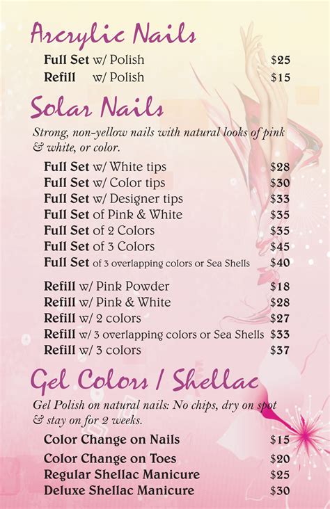 Cherry Nails Price List