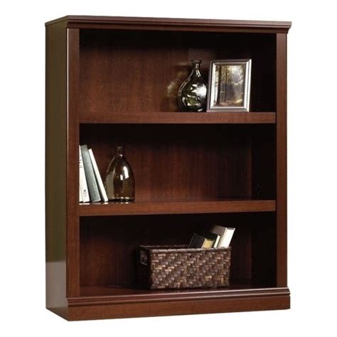 cherry wood bookcase 3 shelf