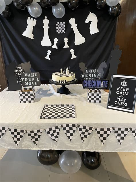 chess birthday party decorations