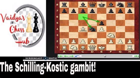 chess openings schilling-kostic gambit