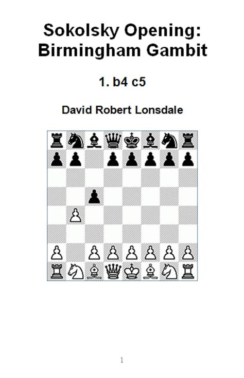 chess openings sokolsky gambit