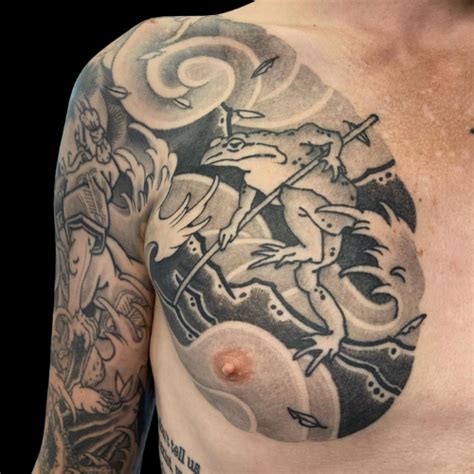 chest armor tattoo