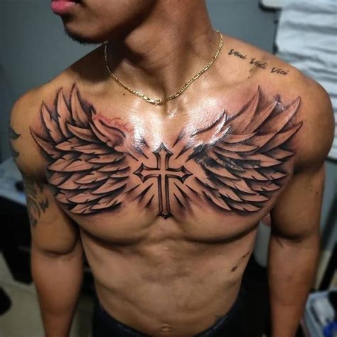 Chest Tattoos of Wings Designs