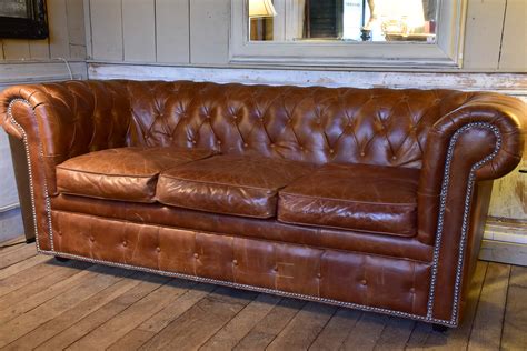 Popular Chesterfield Sofa Leather For Sale For Living Room