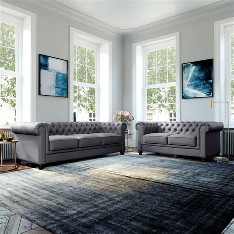 Famous Chesterfield Sofa Set Modern For Living Room