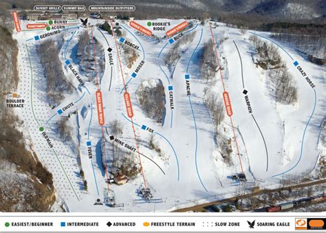 Chestnut Mountain Ski Resort Trail Map