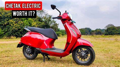 chetak electric scooter on road price