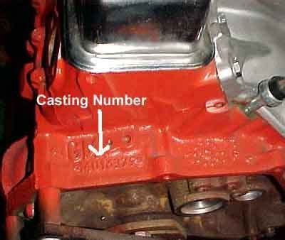 chevy 350 engine block numbers