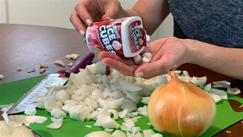 Chewing Bubble Gum While Cutting Onions