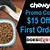 chewy promo code $15 first order rate constant formulas for volume
