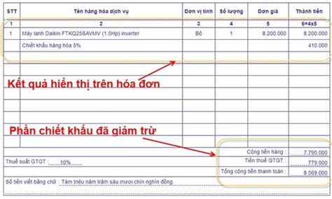 chiết khấu thanh toán có xuất hóa đơn không