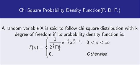 chi square distribution pdf