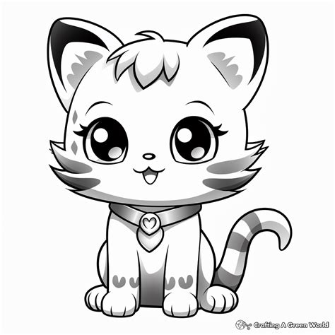 Chibi Cat Coloring Pages