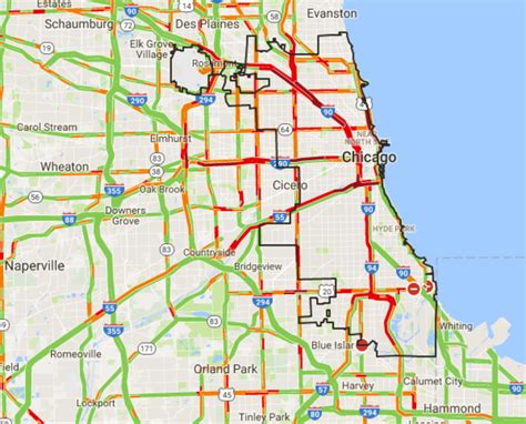 chicago area traffic map