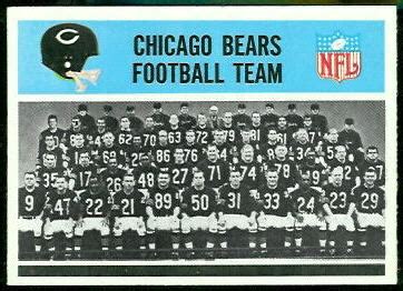 chicago bears roster 1966 memorabilia