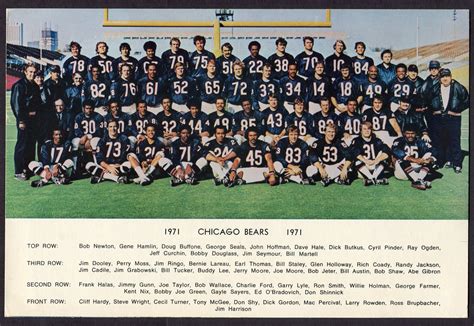 chicago bears roster 1971